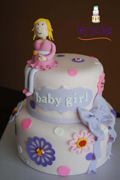 Pregnant Momma Baby Shower Two Tier - Cake by Baby Got Cakes