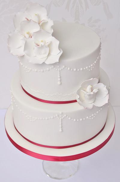 Elata (Holy Ghost) orchid wedding cake - Cake by Mrs Robinson's Cakes