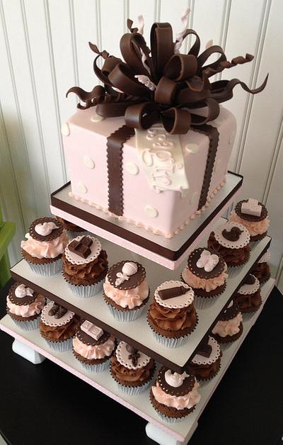 Baby Shower Cupcake Tower - Cake by Bianca