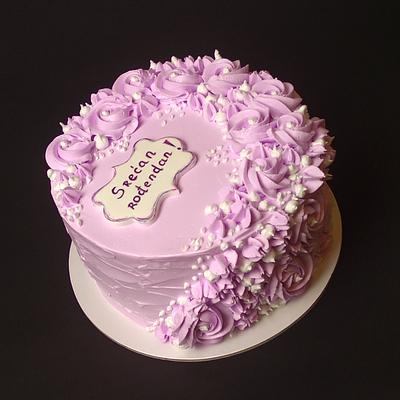 Violet rossettes - Cake by Dragana