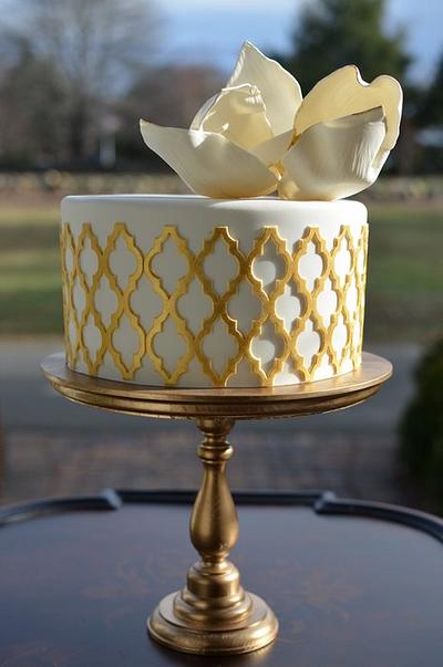 Gold Lattice Cake - Cake by Elisabeth Palatiello