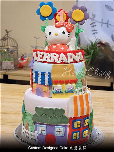 Hello Kitty and Kitty Town Cake - Cake by Helen Chang