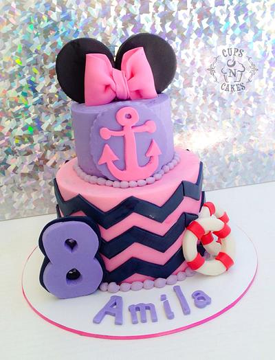 Set Sail With Minnie - Cake by Cups-N-Cakes 