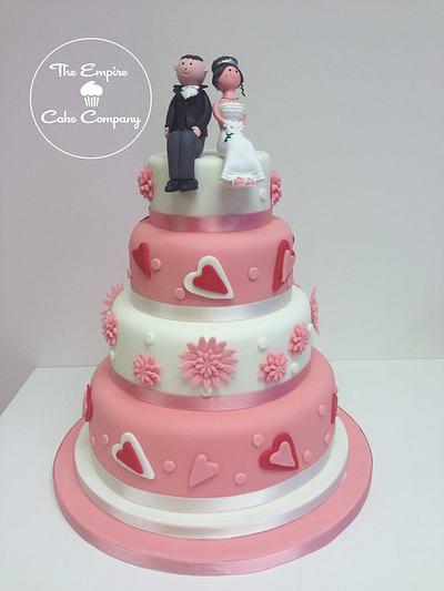 Hearts Wedding Cake - Cake by The Empire Cake Company