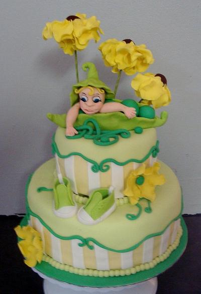 Pea Pod baby shower cake - Cake by liesel