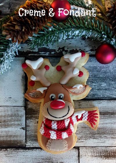 Reindeer Cookie - Cake by Creme & Fondant