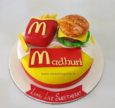 McDonalds lover cake - Cake by Sweet Mantra Homemade Customized Cakes Pune
