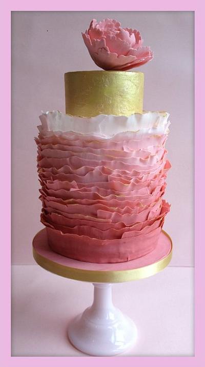 Peony and Frills - Cake by Gitty