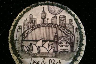 Sydney Harbour (free hand painted) - Cake by Cakemummy