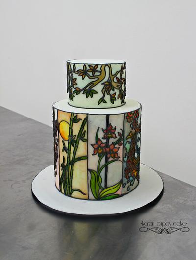 Oriental inspired stained glass cake - Cake by Karen Leong