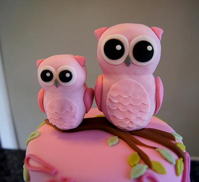 Owl baby shower cake - Cake by Sylvia Cake