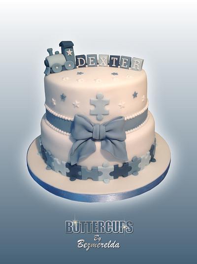 Christening Cake In Blue - Cake by Bezmerelda