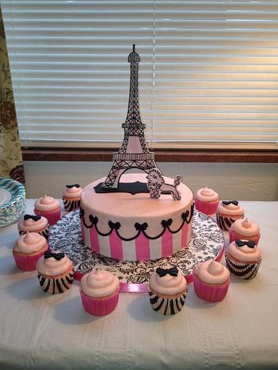 Paris Theme Birthday - Cake by Tonya