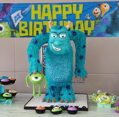 Monster University themed cake - Cake by Color Drama Cakes