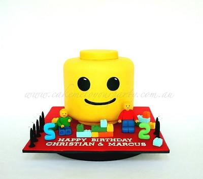 Lego Cake, cookies and figurines - Cake by Leah Jeffery- Cake Me To Your Party