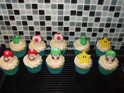 Super Mario Cupcakes - Cake by acakefulofcharacter