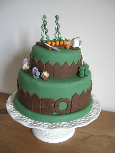 50th Birthday Gardening Themed Cake - Cake by SamanthaRose