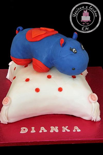 Hippo on the pillow - copy of the most favorite toy - Cake by Tynka