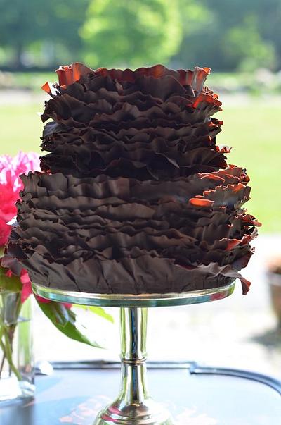 Chocolate Ruffle Cake - Cake by Elisabeth Palatiello