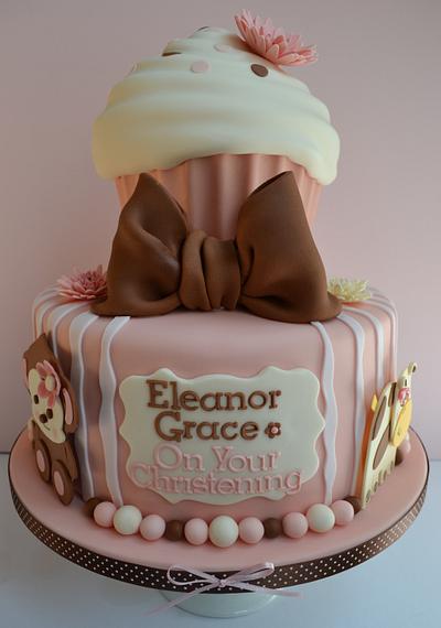 two tier modern christening cake - Cake by AMAE - The Cake Boutique