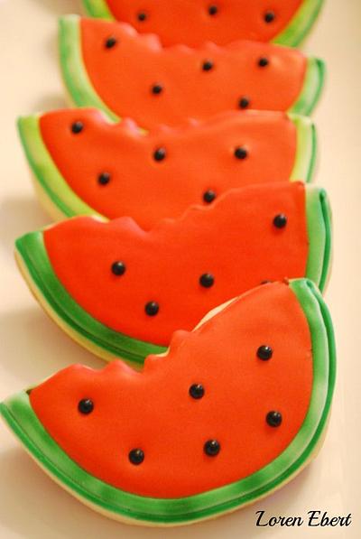 Watermelon Cookies! - Cake by Loren Ebert