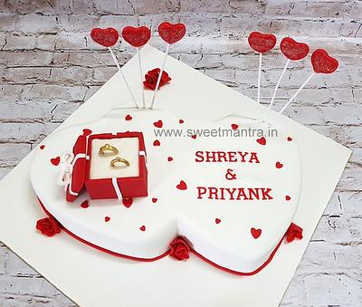 Twin Hearts cake - Cake by Sweet Mantra Homemade Customized Cakes Pune