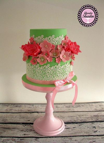 Mint and Pink - Cake by Daantje