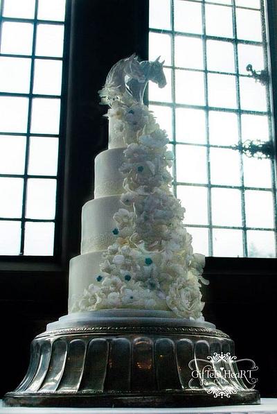 Horse inspired Wedding Cake - Cake by Emma Waddington - Gifted Heart Cakes