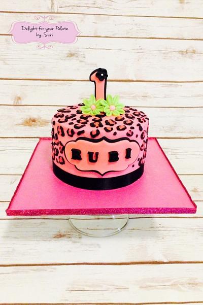 Cheetah Smash Cake  - Cake by Delight for your Palate by Suri