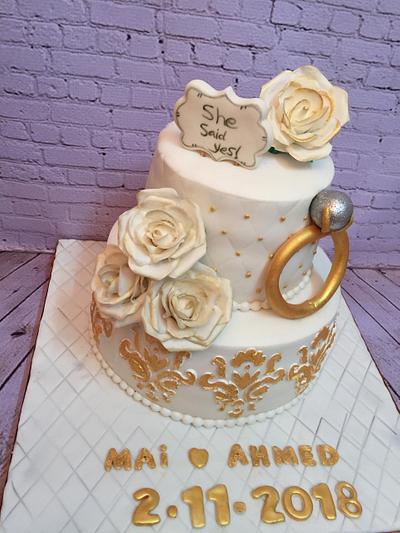 Engagement cake - Cake by Sara