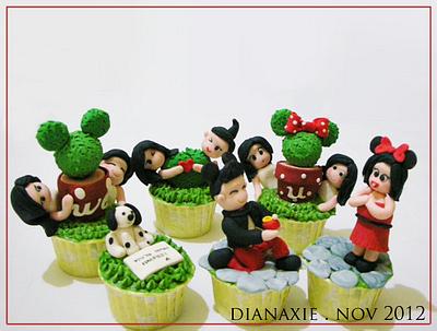 Mickey and Minnie Mouse cupcakes - Cake by Diana