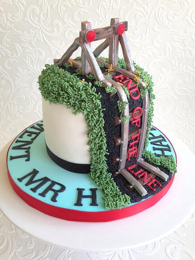 The end of the line retirement cake - Cake by Melanie Jane Wright