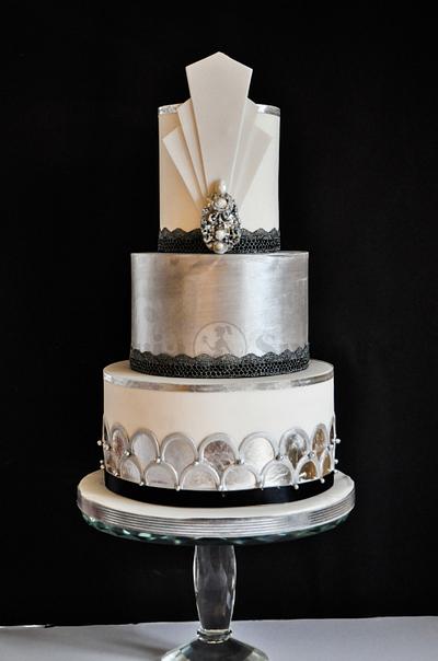 Silver Art Deco - Cake by Victoria Forward