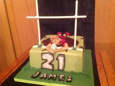 Rugby Cake - Cake by Nanna Lyn Cakes