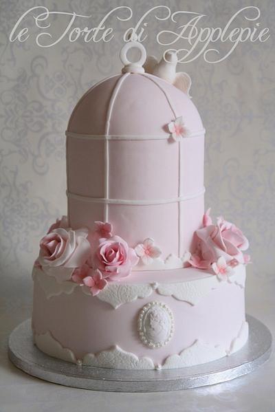 Pink Bird cage cake - Cake by Le Torte di Applepie