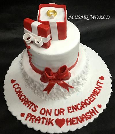 ENGAGEMENT CAKE - Cake by MUSHQWORLD