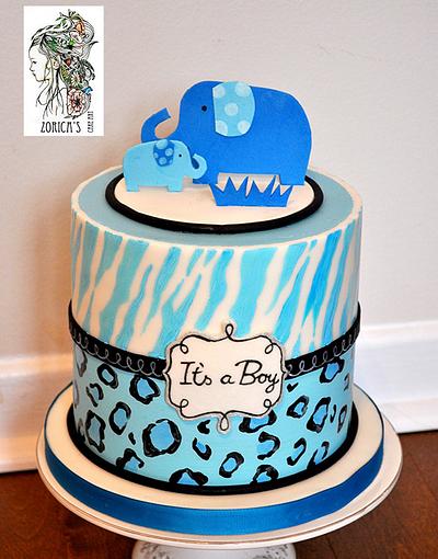 Elephant baby shower cake - Cake by Hajnalka Mayor