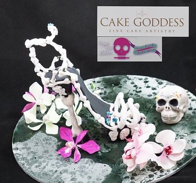 Sugar skull bakers Merryn holder - Cake by CakeGoddess