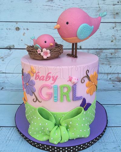 Birdie baby shower cake - Cake by Natasha Rice Cakes 