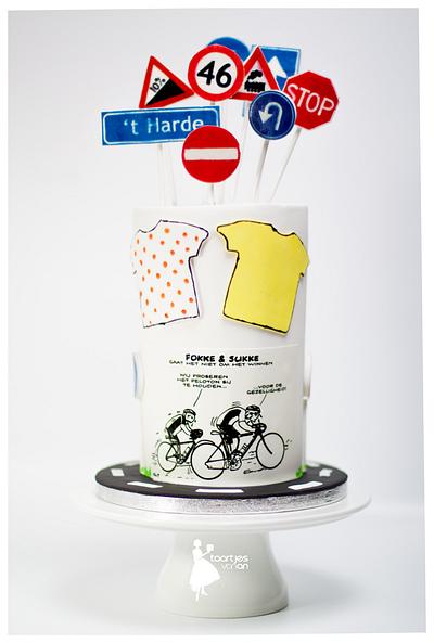 Cyclist becomes 46 - Cake by Taartjes van An (Anneke)