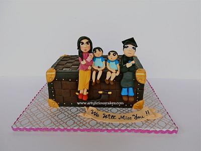 Damier Suitcase for farewell - Cake by iriene wang