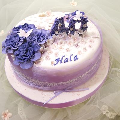Purple flower cake - Cake by Sugar&Spice by NA