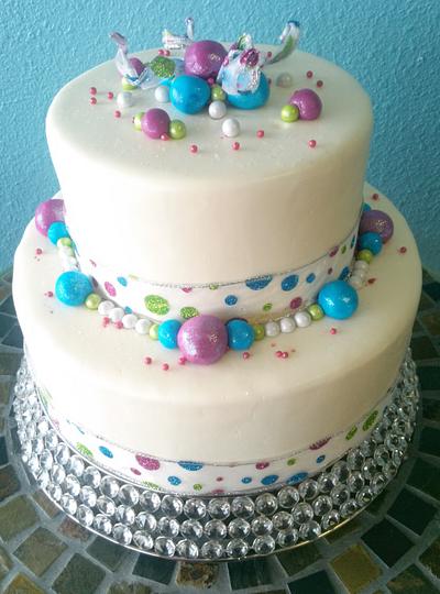 Sparkle Polka Dots - Cake by KarenCakes