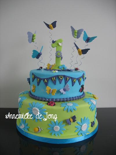 Spring - butterfly & bugs cake - Cake by Miky1983