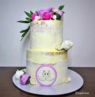 Wedding cake - naked - Cake by Daphne