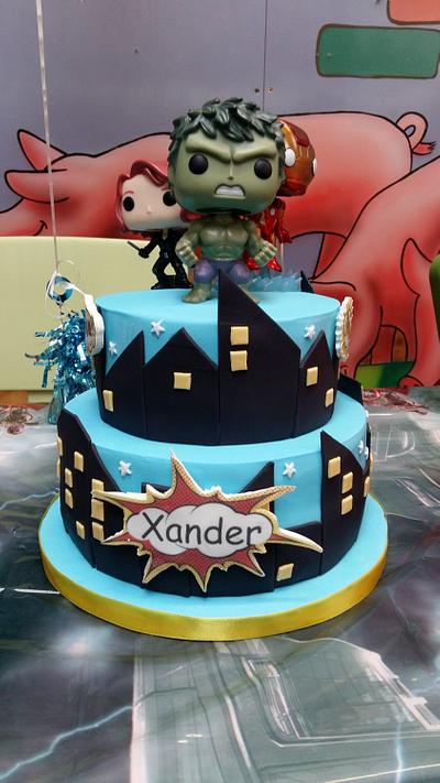 superhero cake - Cake by Little monsters Bakery