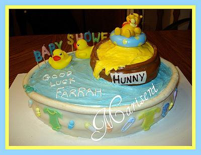 Winnie the Pooh Baby Shower - Cake by Slice of Sweet Art