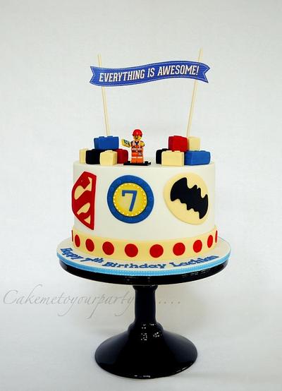 Everything is AWESOME- Lego Movie Cake! - Cake by Leah Jeffery- Cake Me To Your Party