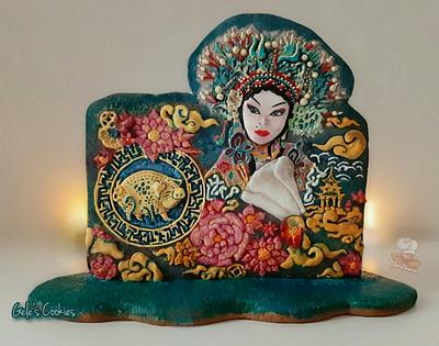 Chinese new year Sugarjunkies Collaborations - Princess of China - Cake by Gele's Cookies