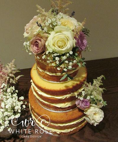 Three Tier Naked Wedding Cake  - Cake by White Rose Cake Design